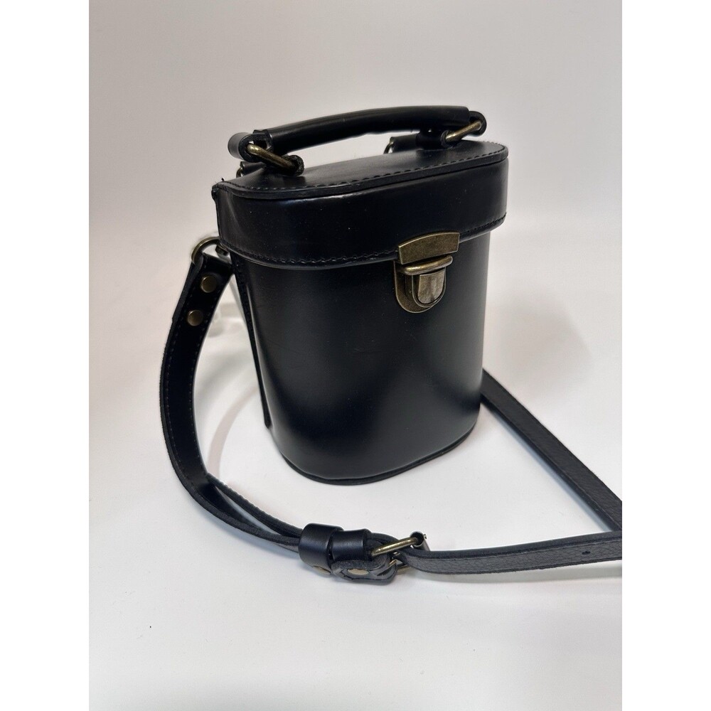 Leather Top Handle Crossbody Box Bag Beara Beara Black Barrel Satchel Boho
